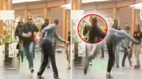 Er stoppt einen Dieb mit einem extrem heftigen Kick!