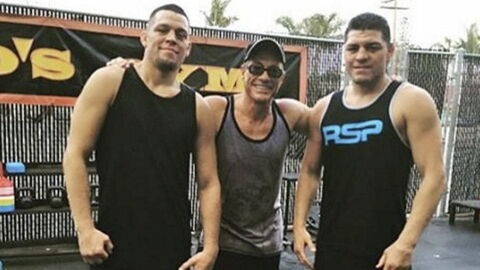 Nate Diaz und sein Bruder Nick trainieren mit Jean Claude Van Damme