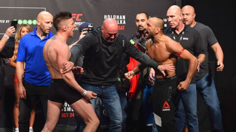 UFC Fight Night Dublin: Norman Parke provoziert Reza Madadi beim Wiegen
