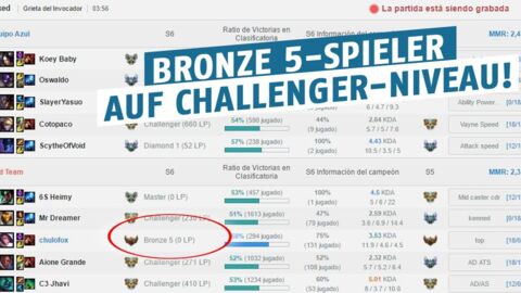 League of Legends: Dieser Bronze 5-Spieler hat ein MMR auf Challenger-Niveau!