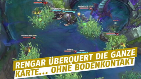 League of Legends: Rengar überquert die ganze Karte ohne Bodenkontakt