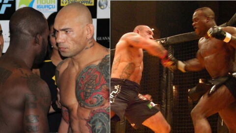 Der epische und brutale Kampf zwischen Cyborg Santos und Melvin Manhoef