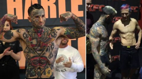 Julz "The Jackal" sorgt nach diesem angespannten Wiegen für Aufsehen