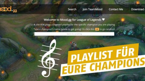League of Legends: mood.gg spielt Playlists zu deinem Champion