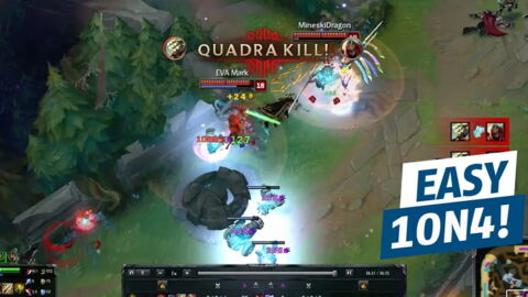 League of Legends: Tahm Kench mit mühelosem Quadra-Kill im 1on4