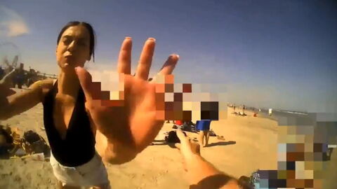 Junge Mutter am Strand brutal festgenommen: Polizei veröffentlicht eigenes Video
