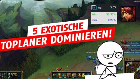 League of Legends: Mehrere außergewöhnliche Champions dominieren die Winrate auf der Toplane