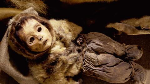 Schatz in der Hand einer Kindermumie aus dem 19. Jahrhundert entdeckt