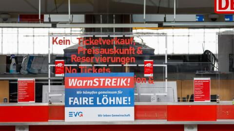 Tarifstreit zwischen EVG und Bahn: Dritter Warnstreik angekündigt