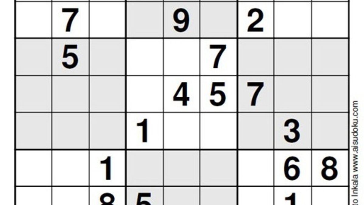 AlgoRythmes: (Erratum) Défi pour cet été : Résoudre le sudoku le