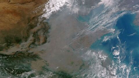 Chine : l'immense nuage de pollution observé depuis l'espace