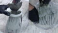 This man fills latex gloves with cement and creates something incredible
