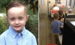 This little boy had the most beautiful reaction when he met a homeless man in a fast food restaurant