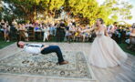 Bride casts a truly magic spell on her magician groom during their first dance