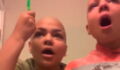 Beautiful: woman shaves her head & eyebrows to support her little sister undergoing chemotherapy