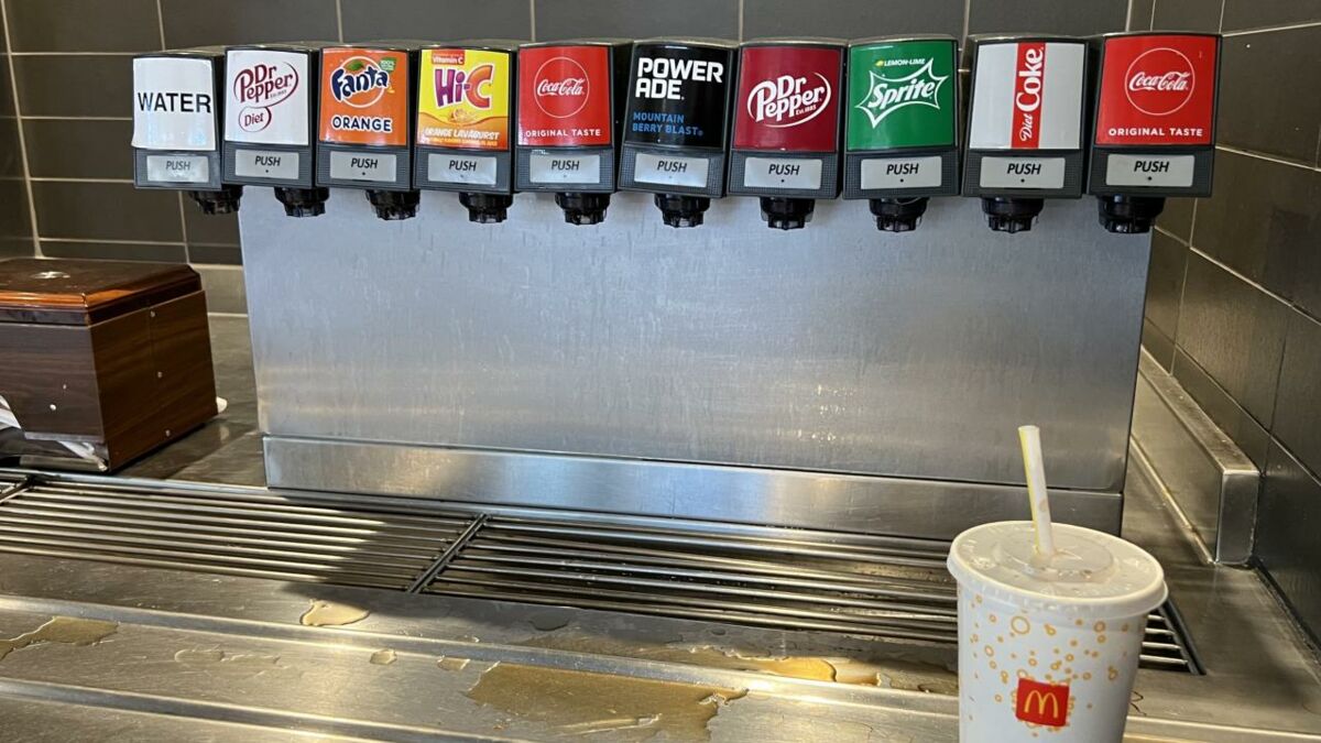 Studies show fast-food soda fountains contains 'high levels of bacteria'