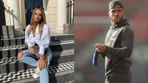 Love Island Lucinda’s ex Aaron Connolly posts video of her dog as she returns to UK