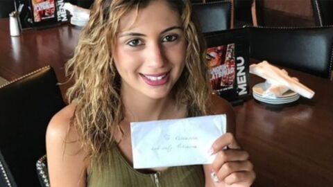 An elderly couple left this waitress an outstanding tip