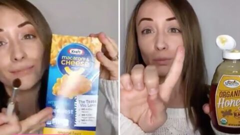 Cette youtubeuse se maquille le visage en utilisant uniquement de la nourriture