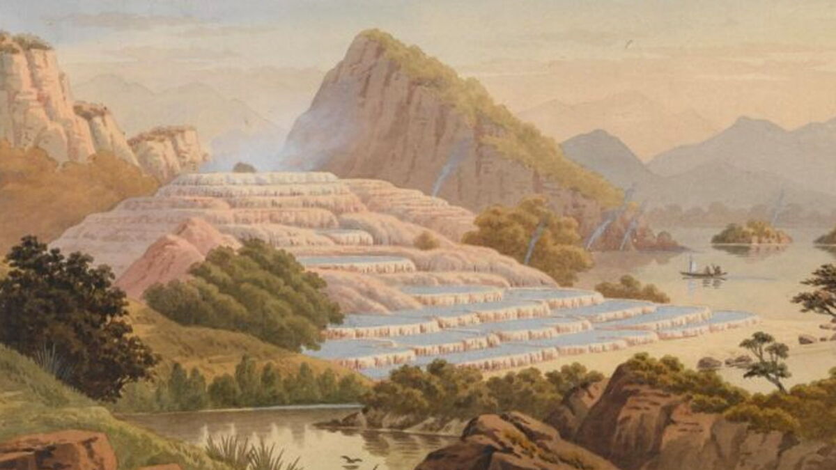 Terrasses du Lac Rotomahana (NouvelleZélande) on a retrouvé la 8ème