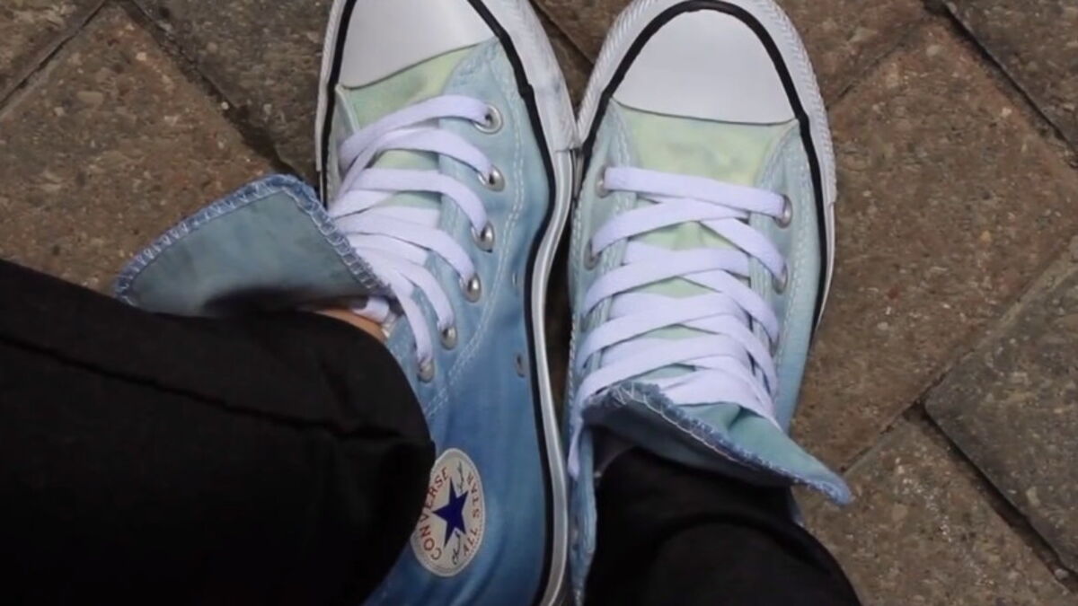 converses blanches javel