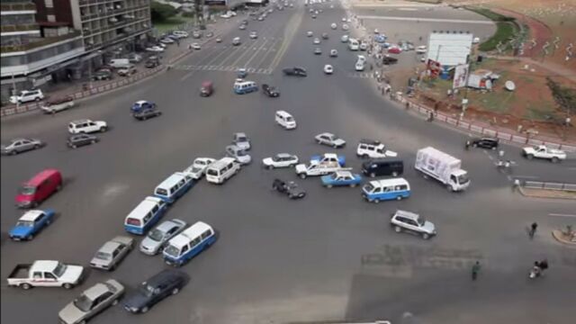 This intersection is the most dangerous in the world.  You're not going to come back
