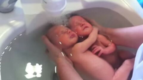 Ces jumeaux viennent de naître, mais se croient encore dans le ventre de leur mère...