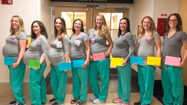 neuf infirmières enceintes en même temps