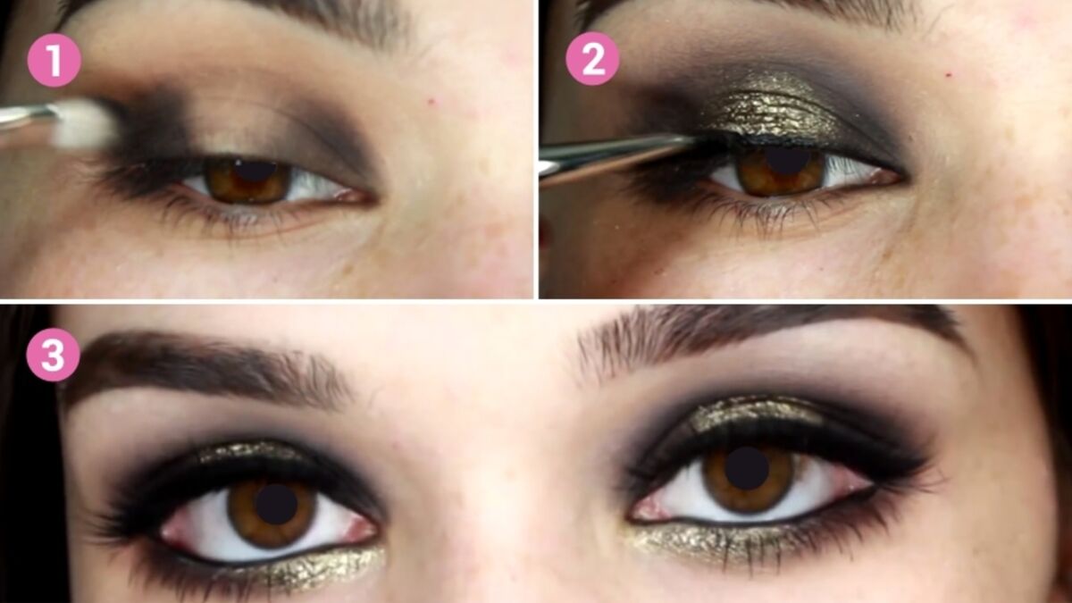 tutoriel de maquillage pour les yeux violets fumés