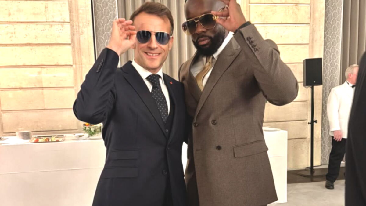 Gims et Emmanuel Macron : leur duo en lunettes de soleil à l’Élysée fait sensation avant le Gala des Pièces Jaunes