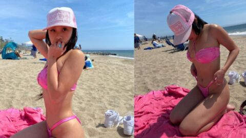 "Encore vulgaire" : Jade Hallyday pose en maillot de bain et s'attire les foudres des internautes
