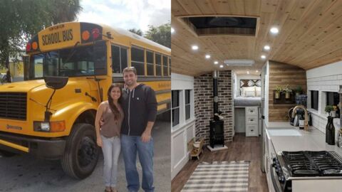 Un couple transforme un bus scolaire en une maison et le résultat est bluffant !
