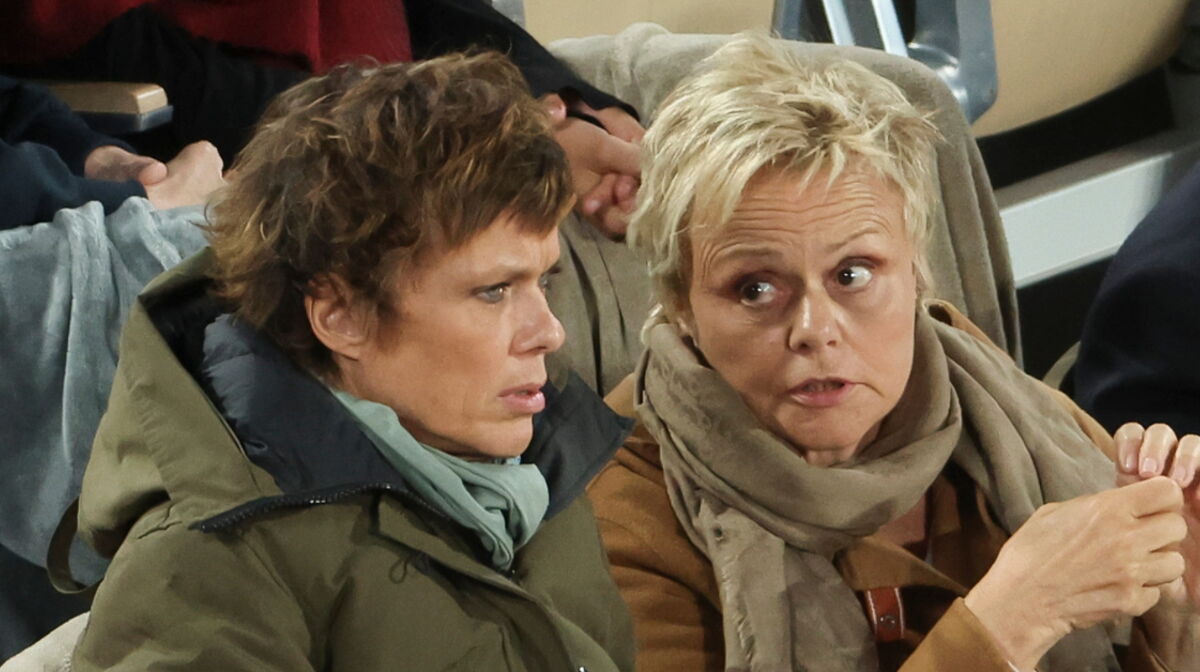 Muriel Robin qui est son épouse Anne Le Nen, qui partage sa vie