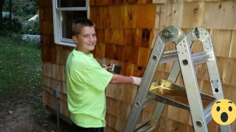 13-Jähriger baut sich sein eigenes Mini-Haus im Garten seiner Eltern