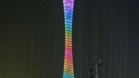 Der schwindelerregende Canton Tower in Guangzhou
