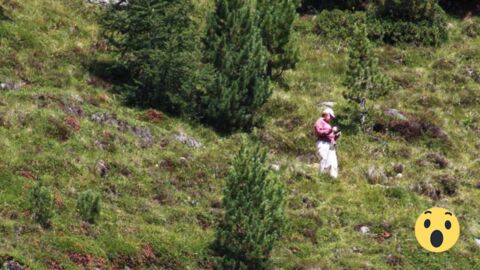 Angela Merkel bei sommerlicher Wanderung in Südtirol