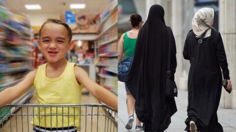 So reagiert 4-Jähriger auf eine Burka-Frau im Supermarkt