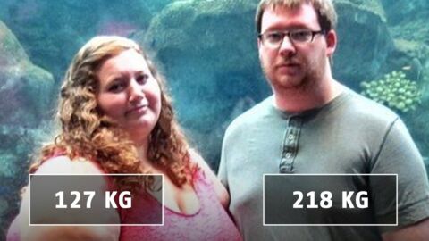 Ein fettleibiges Paar nimmt in kaum einem Jahr fast 140 kg ab