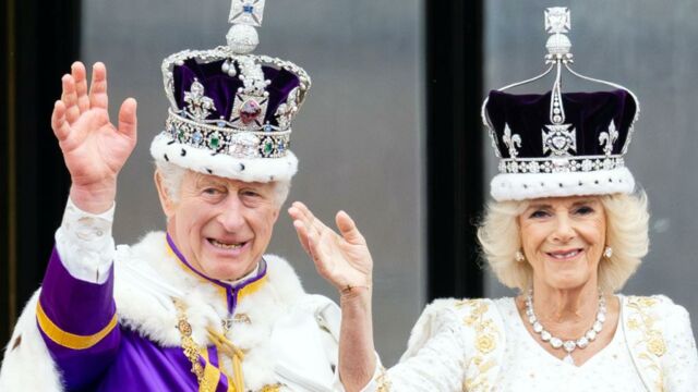 Charles und Camilla während ihrer Krönung 2023 in London.