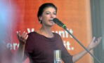 Sahra Wagenknecht (BSW) bei "Markus Lanz": Debatte über "Kriegstreiber"-Wahlplakat