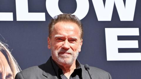 Nach OP am Ellenbogen: Arnold Schwarzenegger mit Gips gesichtet