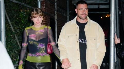 Taylor Swift und Travis Kelce Hand in Hand nach NFL-Sieg