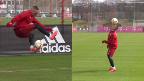 Franck Ribéry régale avec ses gestes techniques à l'entraînement du Bayern Munich