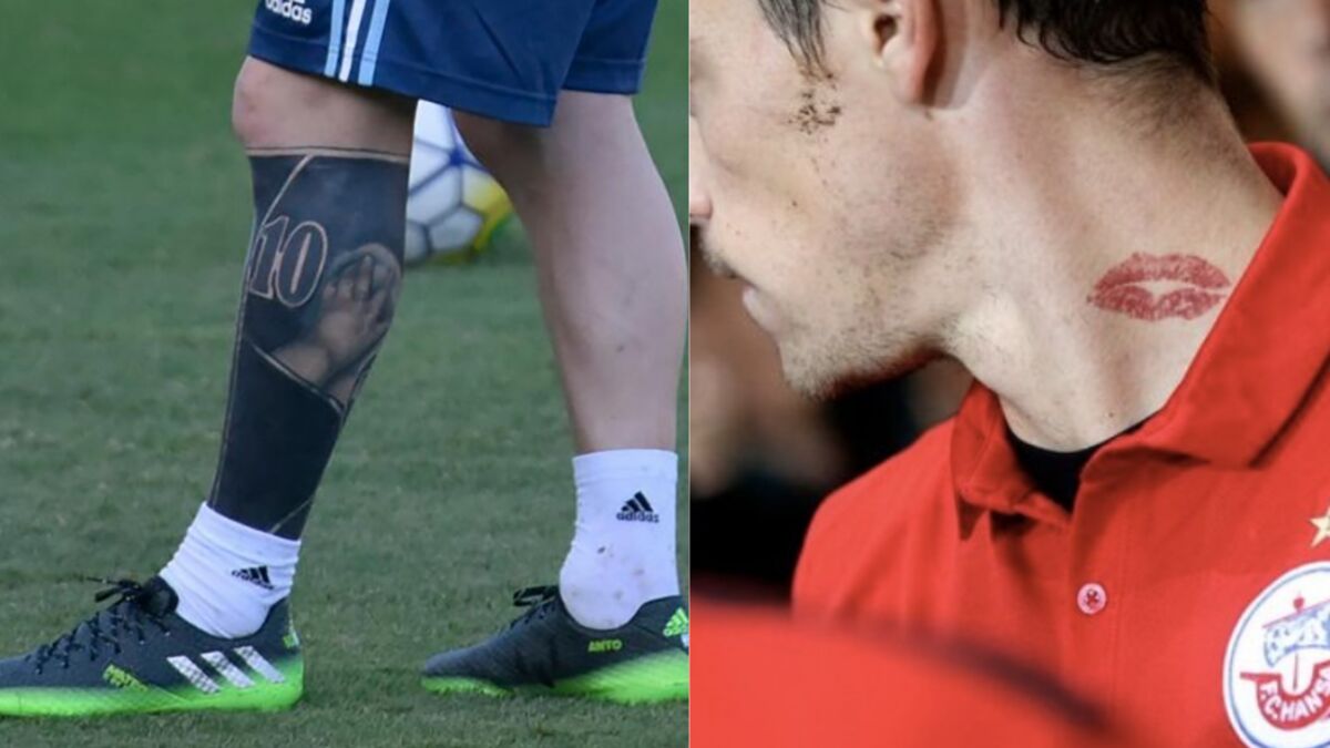 Tatouage Bisous Dans Le Cou Signification Insolite : les pires tatouages de footballeurs de l'histoire