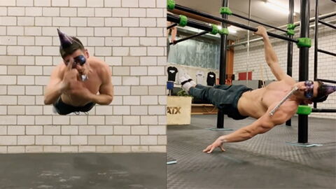 Manuel Schiltknecht célèbre un nouveau cap d'abonnés de façon musclée