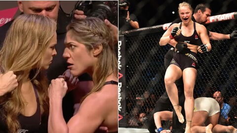Ronda Rousey met Bethe Correia KO en 34 secondes