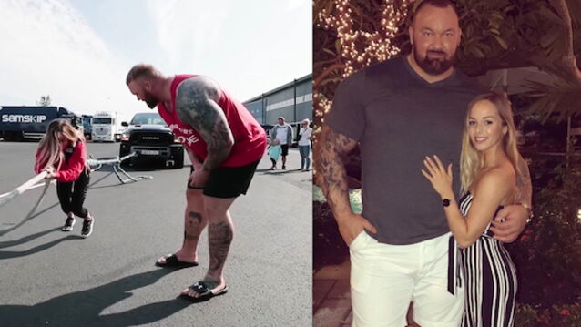 La Montagne entraîne sa femme à tirer des camions !