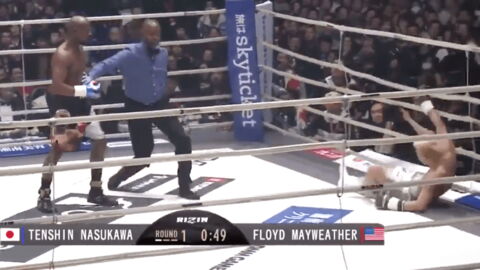 Rizin : Floyd Mayweather met KO Tenshin Nasukawa en moins d'un round lors de leur combat d'exhibition