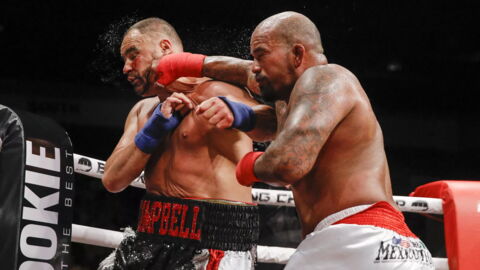 Beltran et Campbell s'envoient des parpaings lors d'un combat de boxe à mains nues, et ça finit en KO !