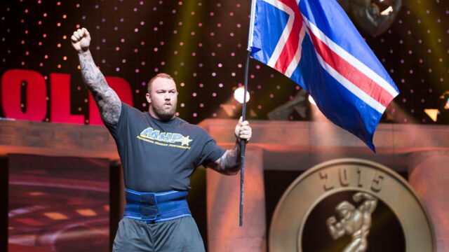 Hafthor Björnsson alias La Montagne lors des Arnold Classic en 2015